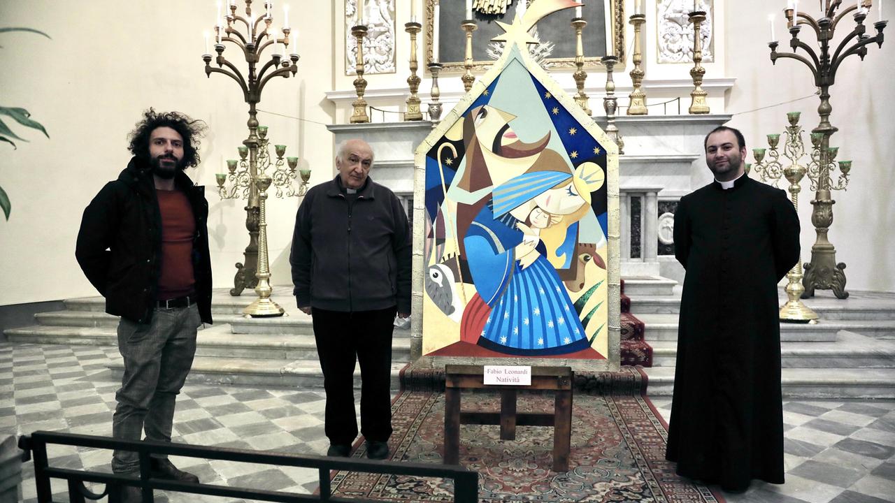 Nella chiesa nata per l'epidemia ecco il presepe pop: "Dono alla parrocchia nel ricordo di mia nonna"