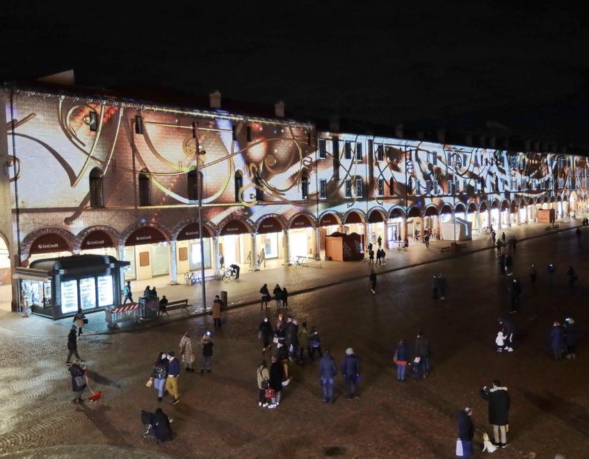 «Il videomapping più lungo d’Italia in 230 metri di portico» 