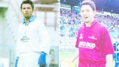 Luca Albieri con le maglie di Spal e Cittadella