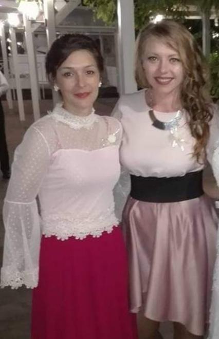 Alina Guliean con Elena Madalina Luminita