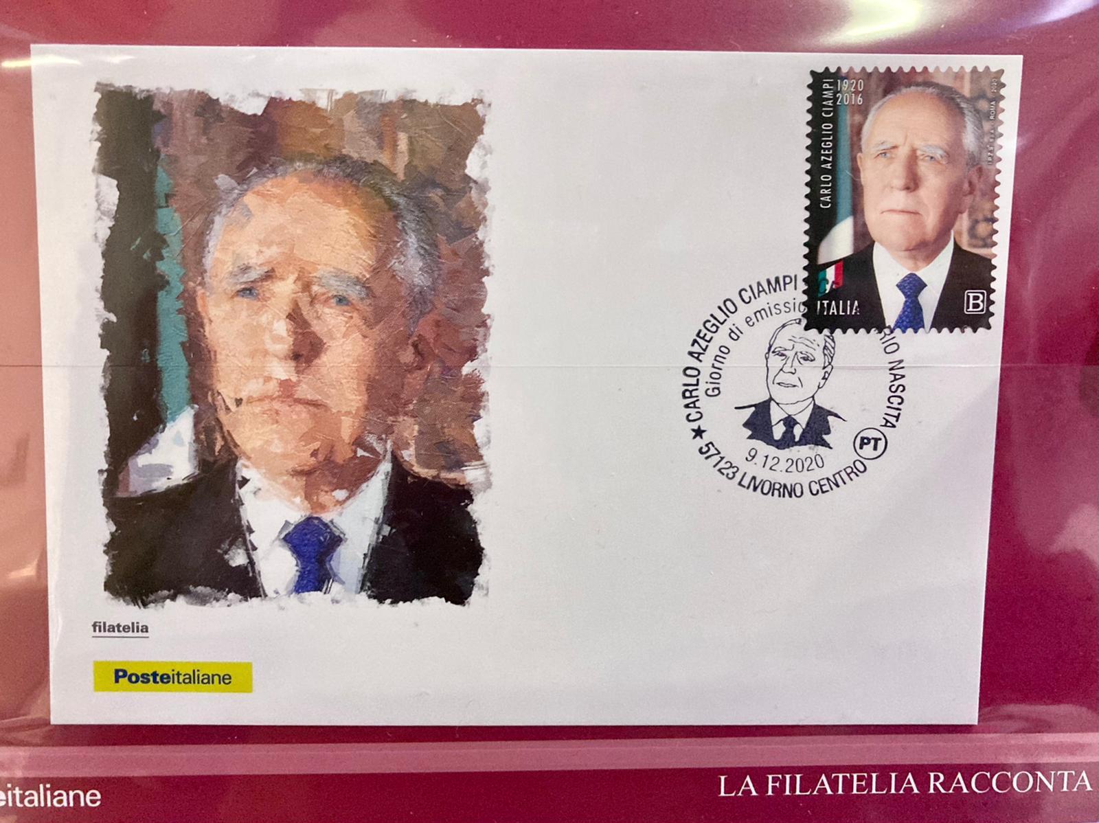 Un francobollo per un compleanno speciale, Ciampi come Modigliani tra i livornesi illustri