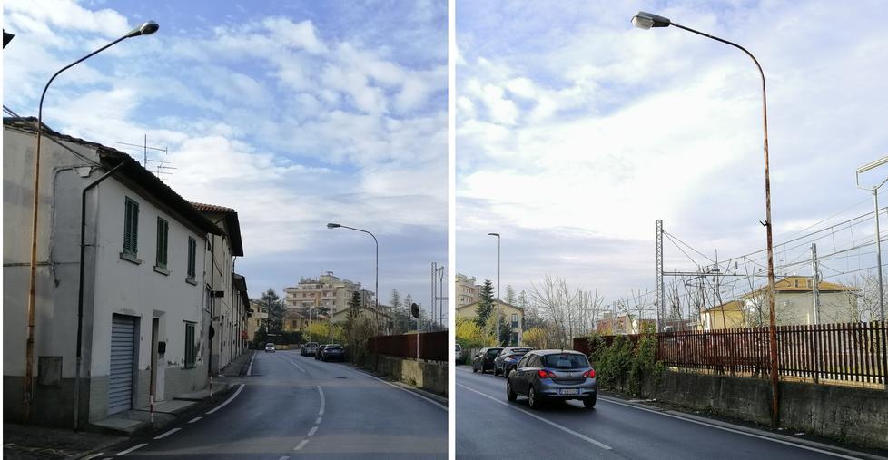 Stop alla circolazione dei treni per sostituire due lampioni 