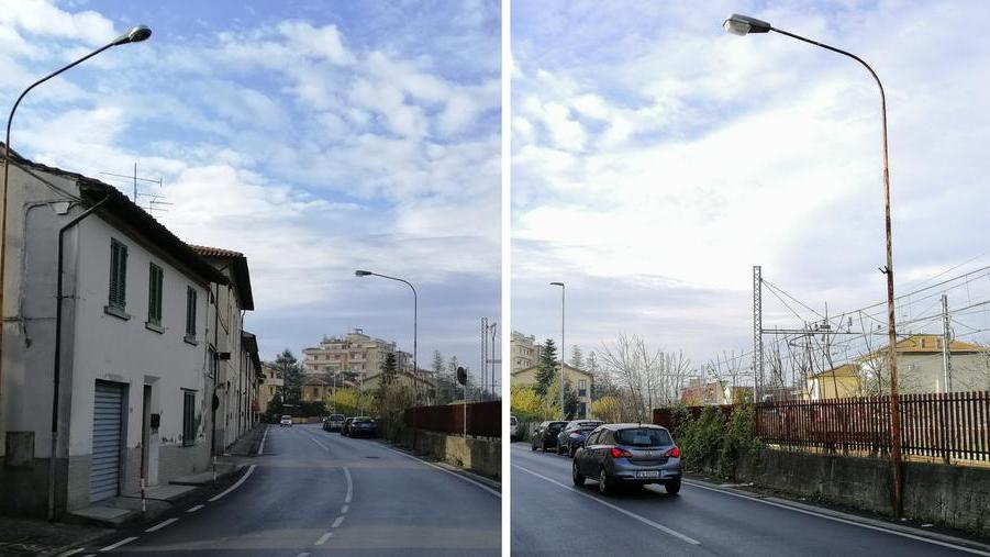 Stop alla circolazione dei treni per sostituire due lampioni
