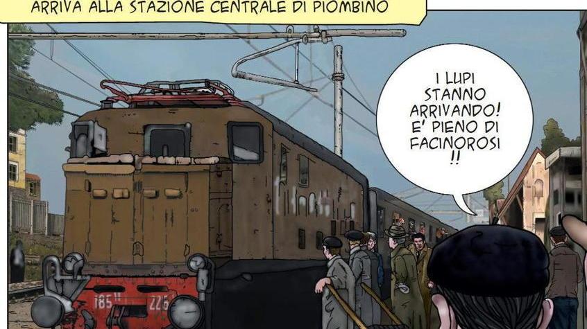 Piombino-Roma 3 a 1, un fumetto per ricordare