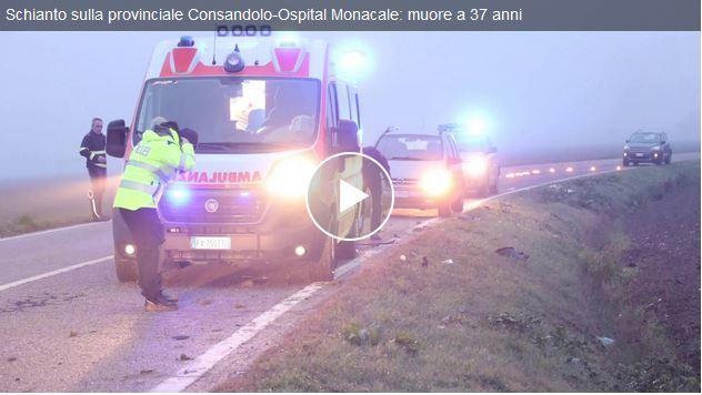 Consandolo. Schianto frontale: muore a 37 anni
