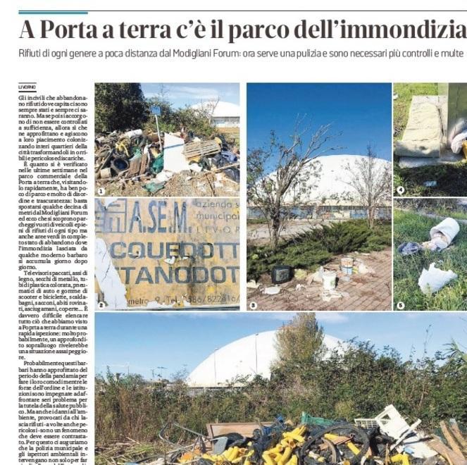 Dopo tre settimane la maxi discarica è ancora lì 