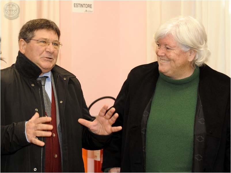 Il prorettore Francesco Mola e la rettrice Maria Del Zompo