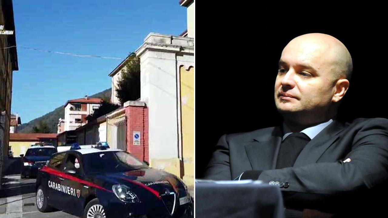 Il blitz dei carabinieri che ha portato agli arresti dei vertici Serinper a destra Alessio Zoppi presidente di Serinper