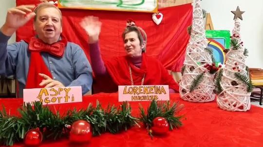 "Aspy Scotti" e "Lorenzina Hunziker", alias Aspasio e Lorenzina, conduttori di Striscia La Cupolina