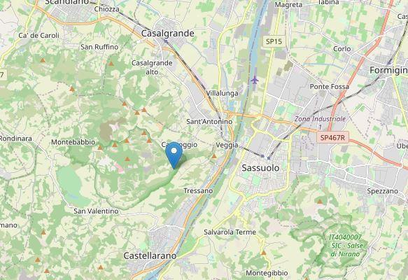 Scossa di terremoto di magnitudo 3.3 vicino a Castellarano