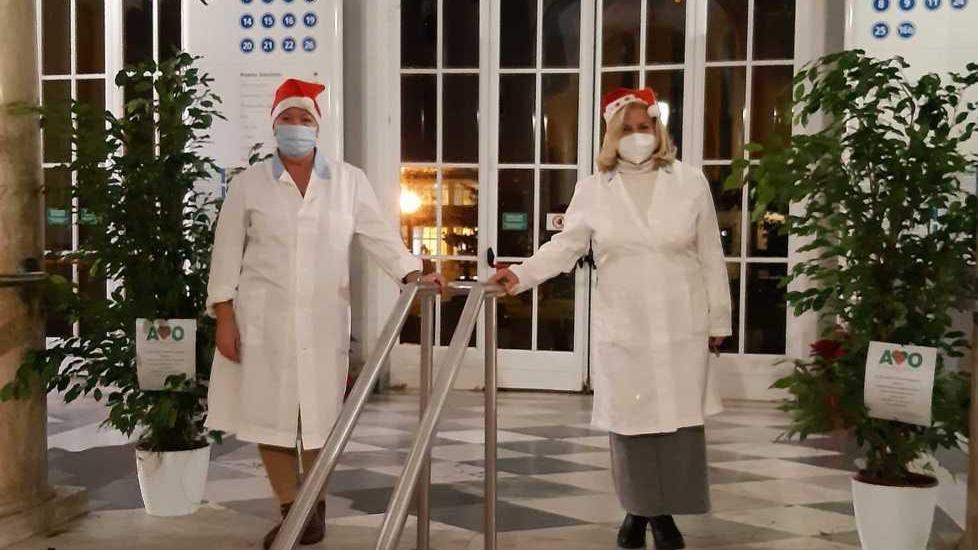 Le piante dell’Avo nell’atrio dell’ospedale
