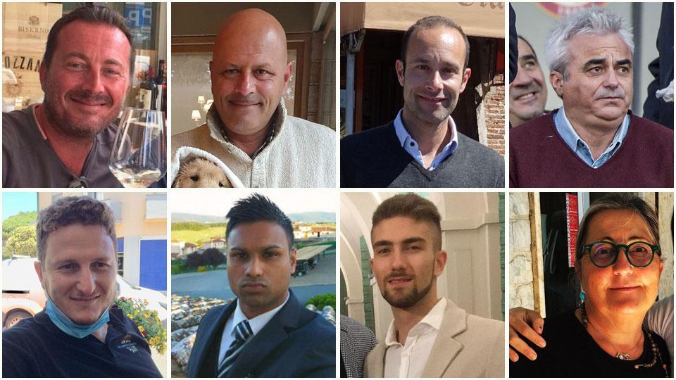 Luca Carnesecchi, Federico Ficcatieri, Gianni Vignoli, Mirco Peiani, Niccolò D'Andrea, Dino Somasinghe, Giulio Spinato e Grazia Ranieri