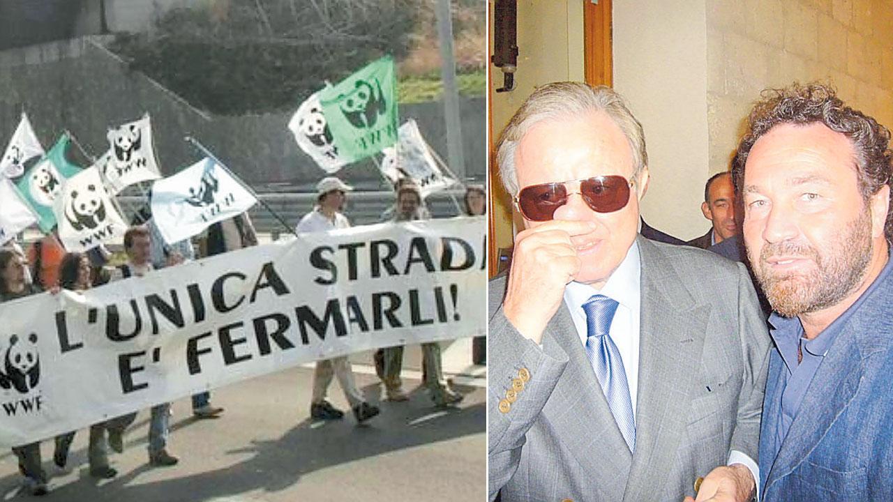 La manifestazione a Capalbio e l’ex sindaco Bellumori con l’allora ministro Matteoli