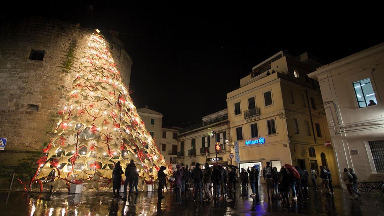 L'albero di Natale di Porta Terra ad Alghero