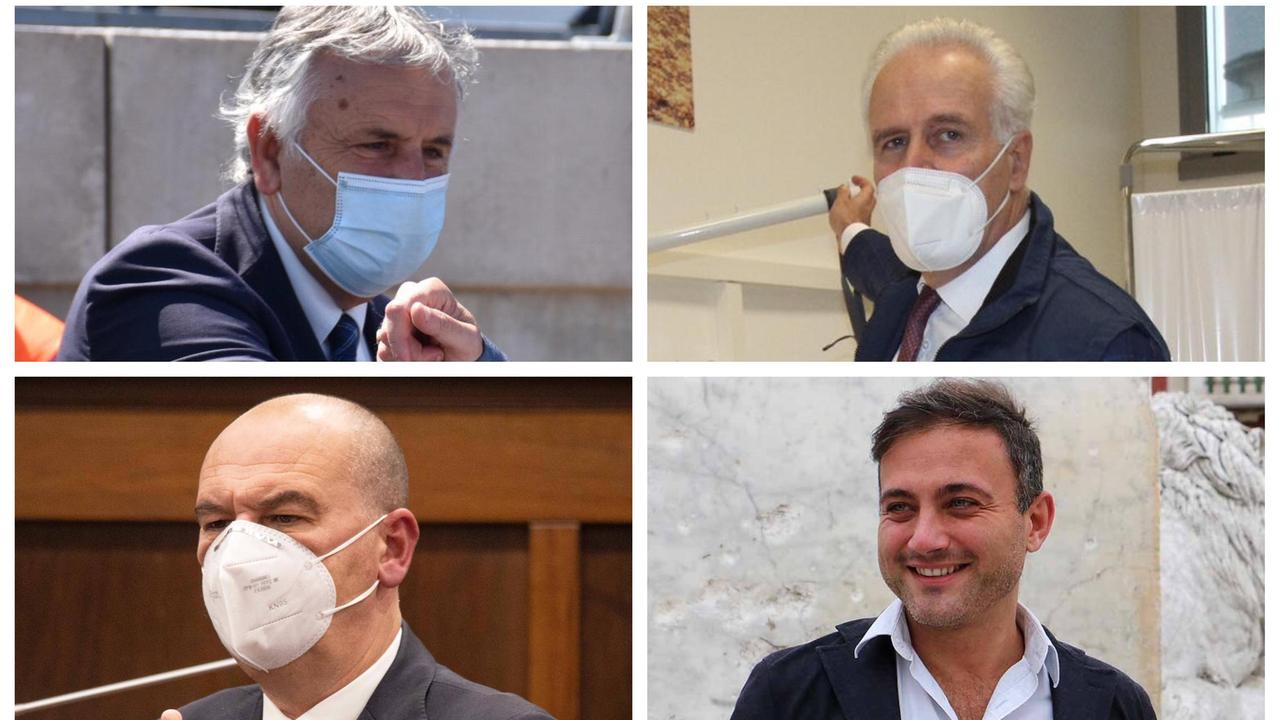 Da sinistra in senso orario: Vincenzo Ceccarelli, Eugenio Giani, Giacomo Bugliani e Gianni Anselmi