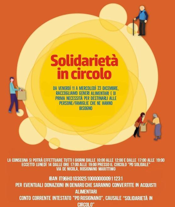 Nei circoli Pd la raccolta di generi alimentari