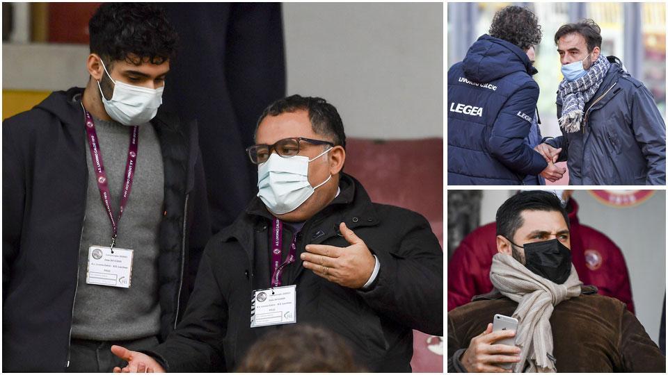 Giorgio Heller in tribuna allo stadio Picchi insieme al figlio: Heller resta presidente in carica fino alla prossima assemblea dei soci quando verranno ridisegnati Cda e cariche. Silvio Aimo, probabile nuovo amministratore delegato, a colloquio col tecnico Dal Canto e Marco Amelia di nuovo allo stadio dopo l’operazione