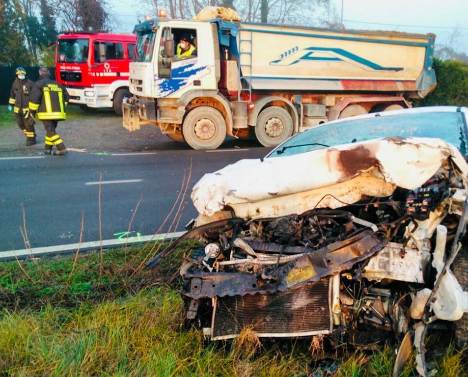 L'incidente in via Fratelli Cervi a San Polo d'Enza