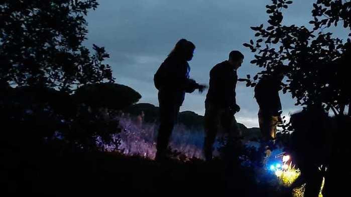 I carabinieri durante le ricerche