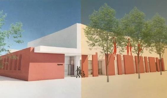 Il rendering del nuovo palazzetto dellosport a Montecchio