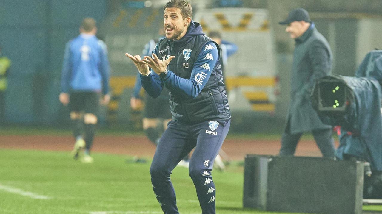 La grinta del tecnico Alessio Dionisi (foto Sestini)