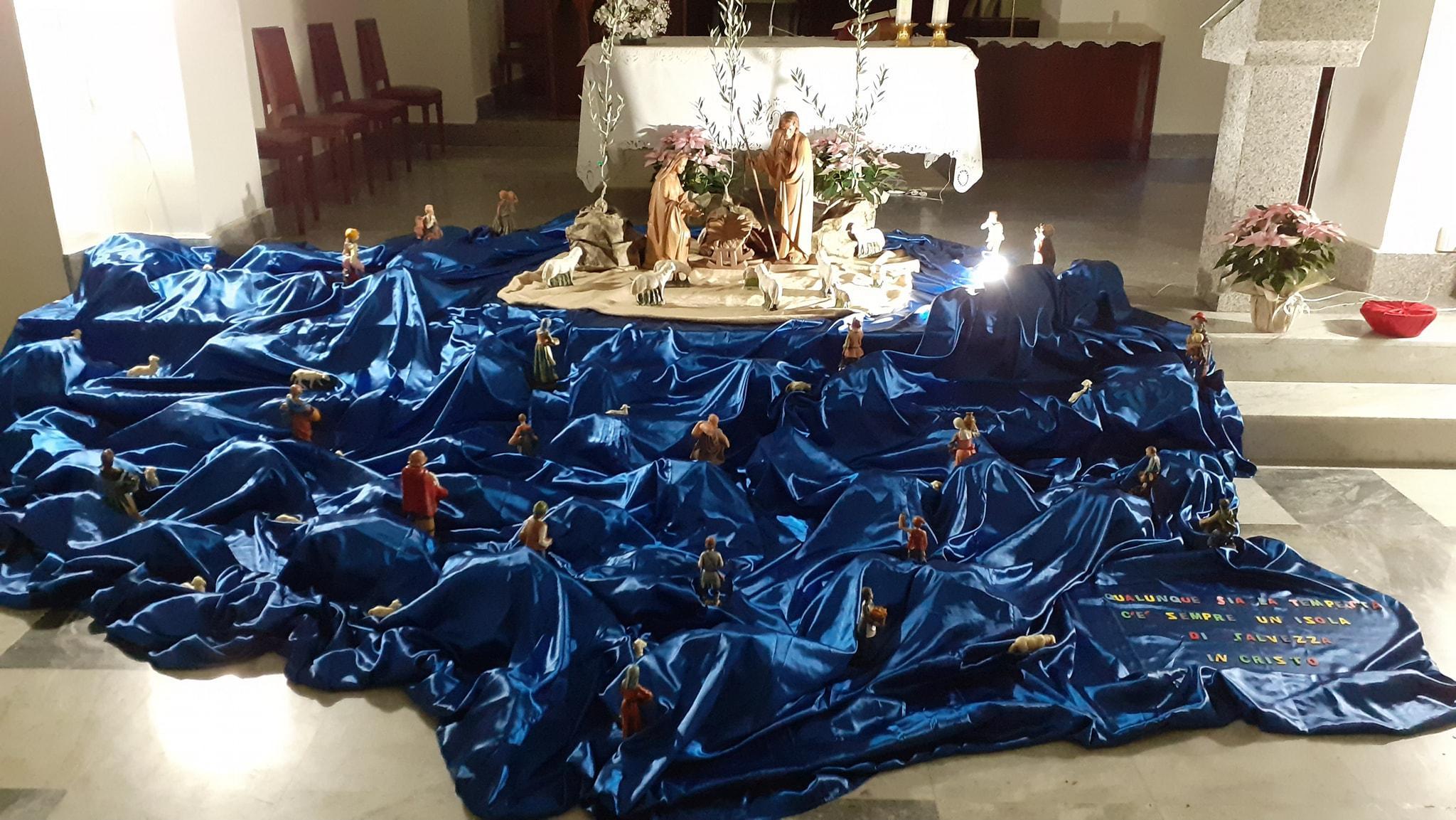 Burgos, un presepe speciale contro la tempesta 