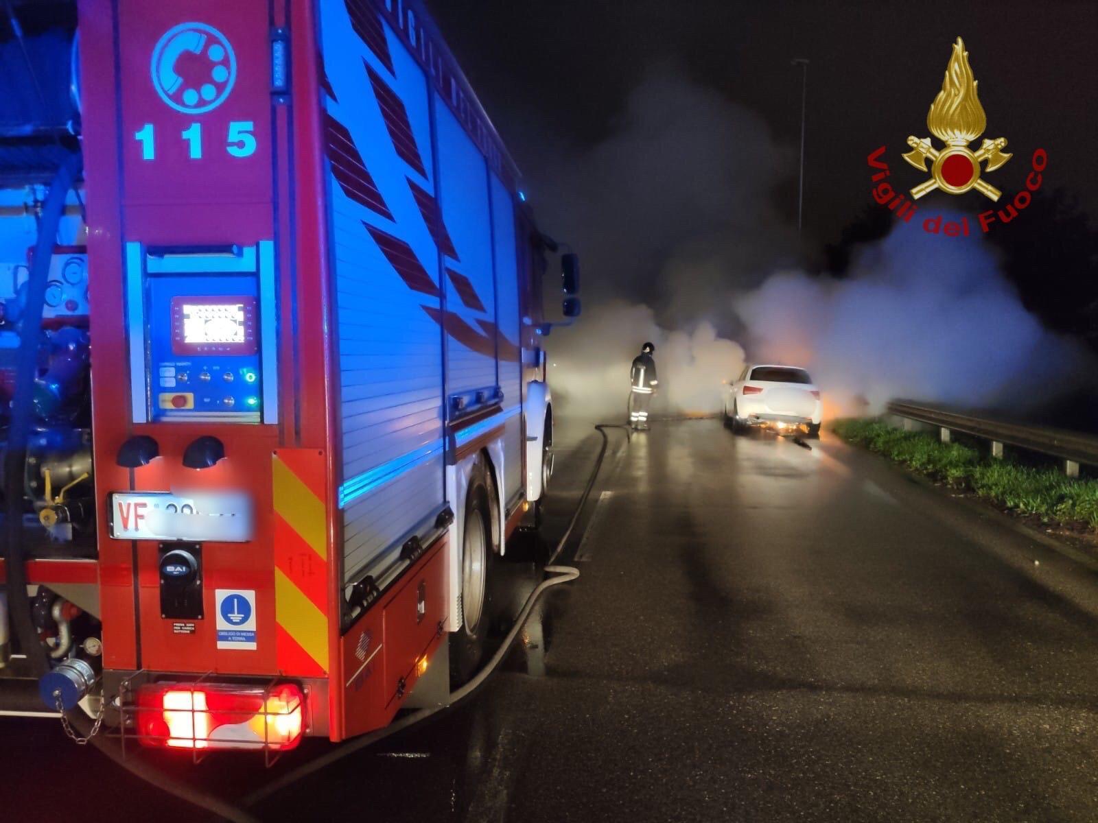 L'intervento dei vigili del fuoco