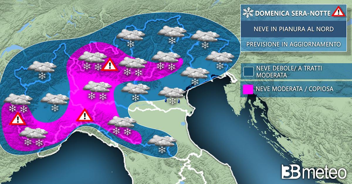 Previsioni, freddo intenso a Natale e neve anche in collina 