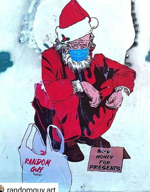 Il Babbo Natale degli artisti di strada racconta l’altra faccia di queste feste 