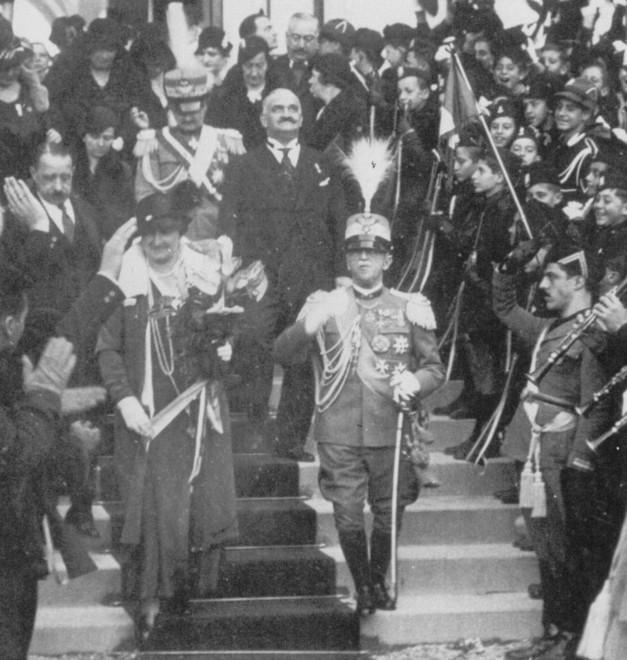 Novembre 1931: il Re Vittorio Emanuele III e Costanzo Ciano all’inaugurazione del nuovo ospedale intitolato proprio al gerarca livornese