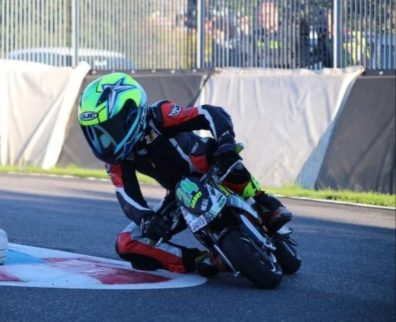 Gabriele Fuoco... e fiamme domina il campionato Uisp della categoria Minimoto