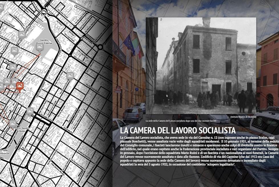 “Il rosso e il nero”, un trekking digitale per scoprire la memoria di Modena
