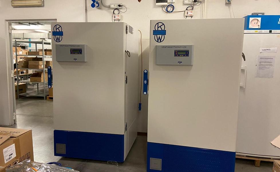 I due ultrafrigo da -80 gradi nella farmacia dell’ospedale