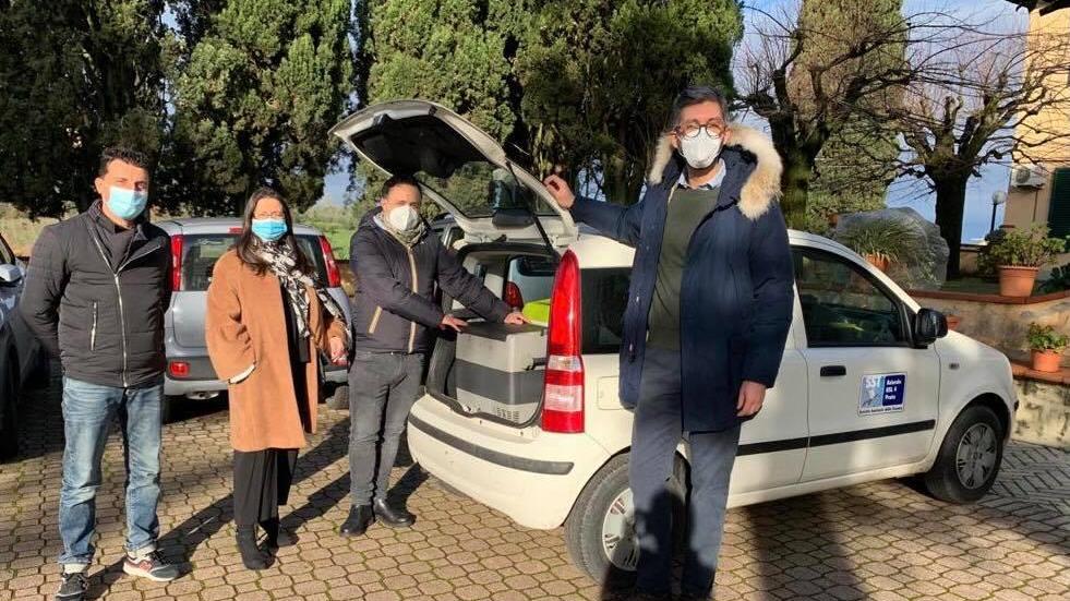 L'arrivo dei vaccini alla casa di riposo di Bonistallo