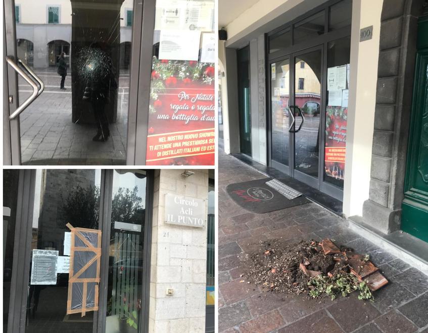 Altro raid dei vandali in centro: dopo il rogo di Capodanno, danni a circolo e bar 