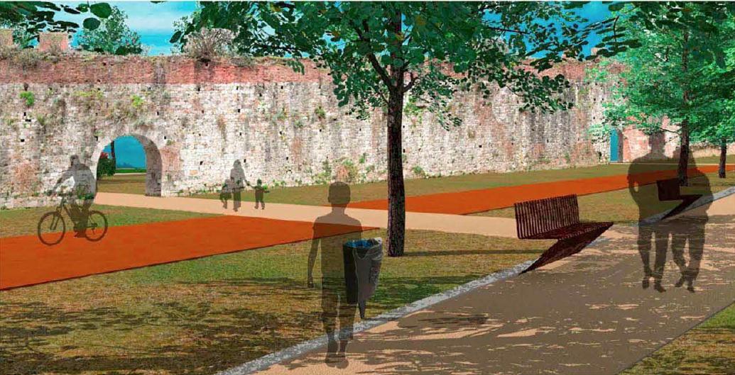 Una simulazione grafica del nuovo parco Sesta Porta