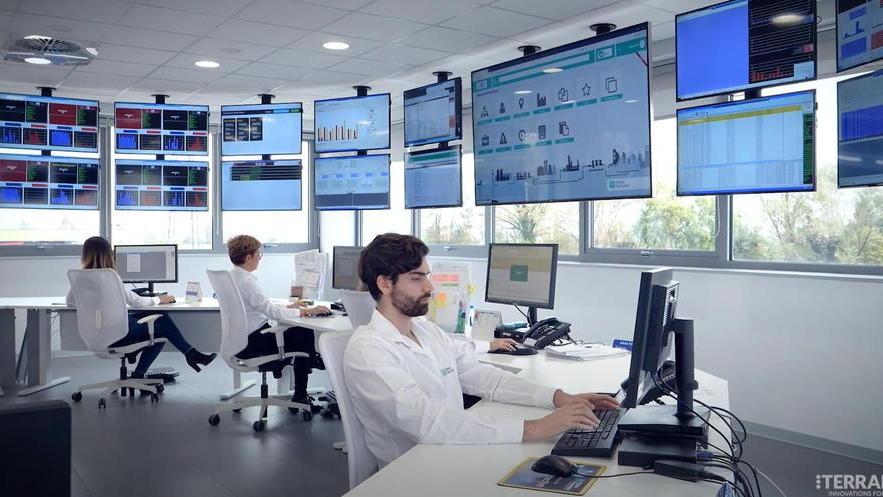 Una delle sale della società dove vengono creati software