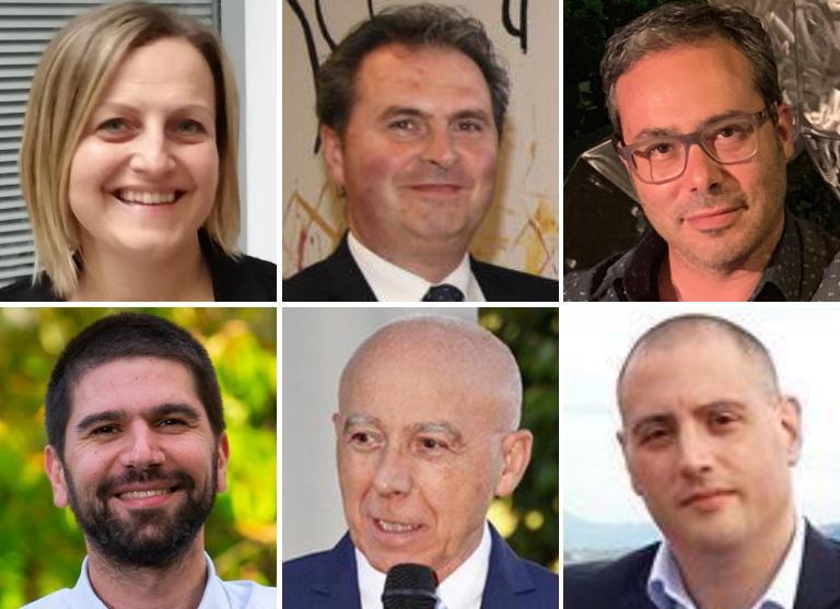 In alto da sinistra in senso orario: Cecchini, Tarrini, Barbafieri, Bini, Macelloni e Gherardini