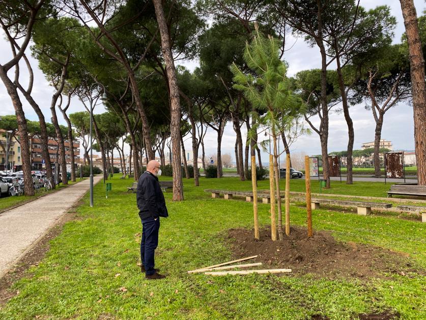 Il sopralluogo dell’assessore Marconcini in piazza Ristori a Empoli