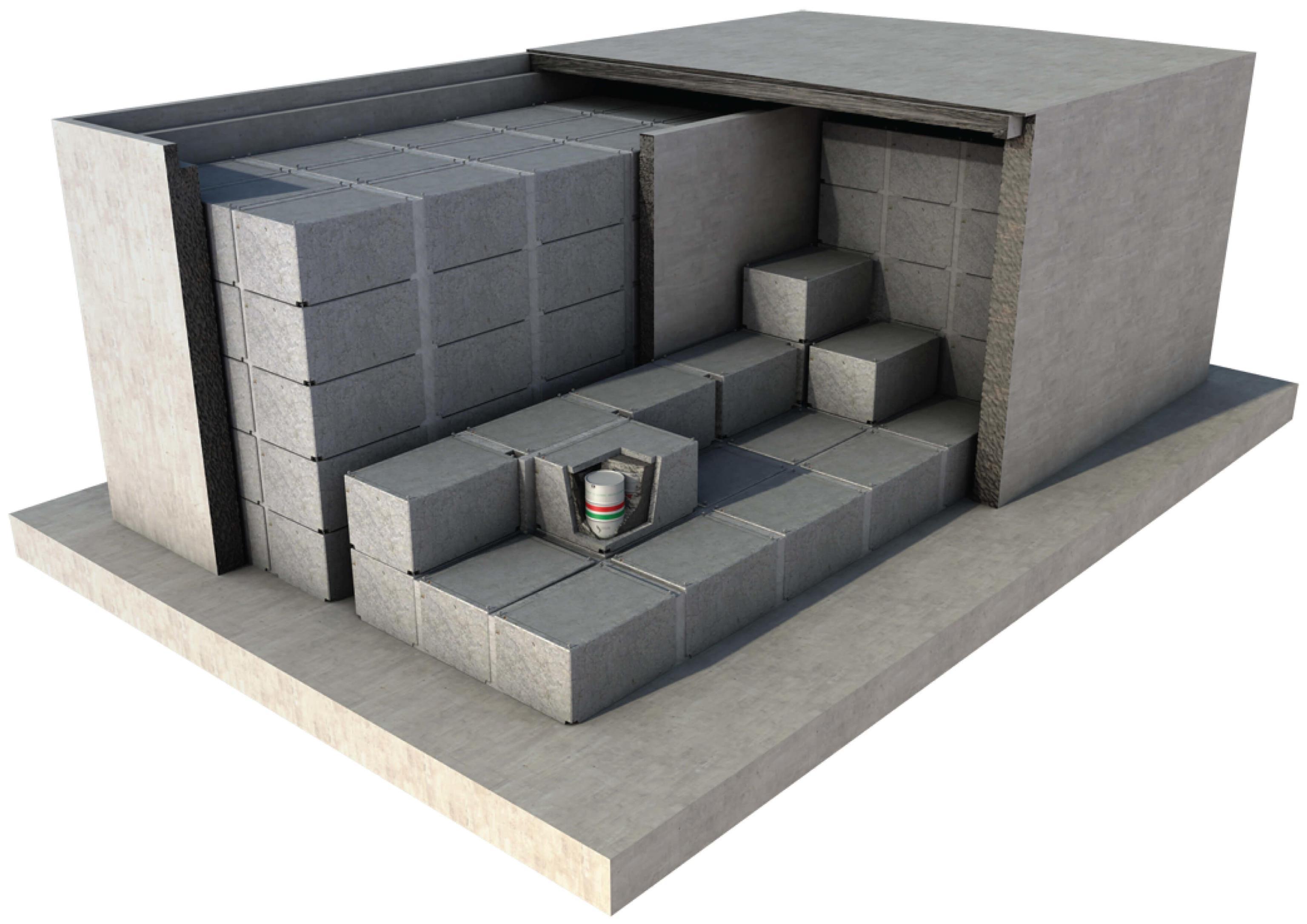 Una simulazione del sito di stoccaggio delle scorie nucleari