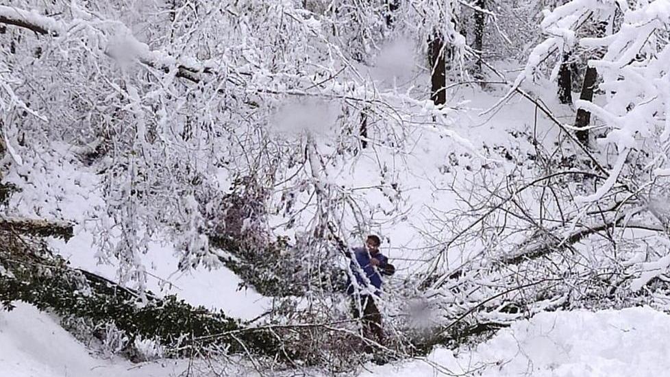 Le Pizzorne sommerse dalla neve record: i residenti liberano la strada per i soccorsi