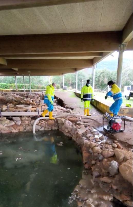 Nuraghe Sant’Imbenia allagato, interviene la Protezione vivile