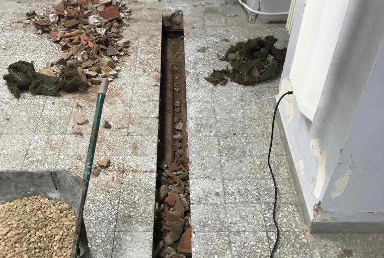 Lavori in corso alla scuola Deledda 