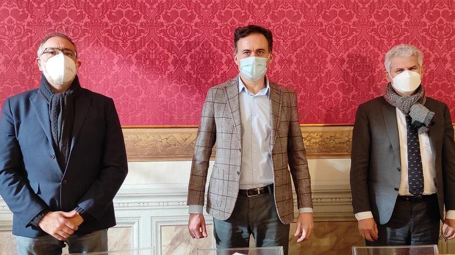 Da sinistra Salvatore Pisano, Michele Conti e Vincenzo Poerio