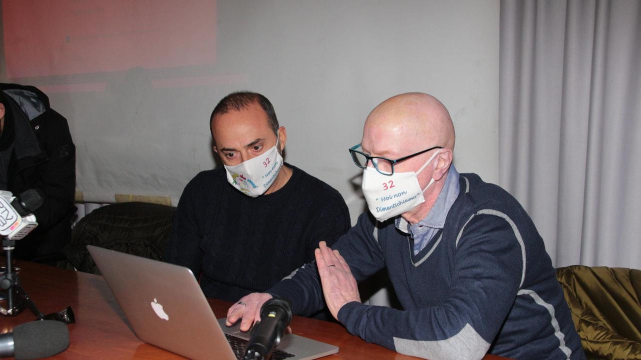 Marco Piagentini (a destra) nella conferenza stampa di ieri (foto Ciurca)