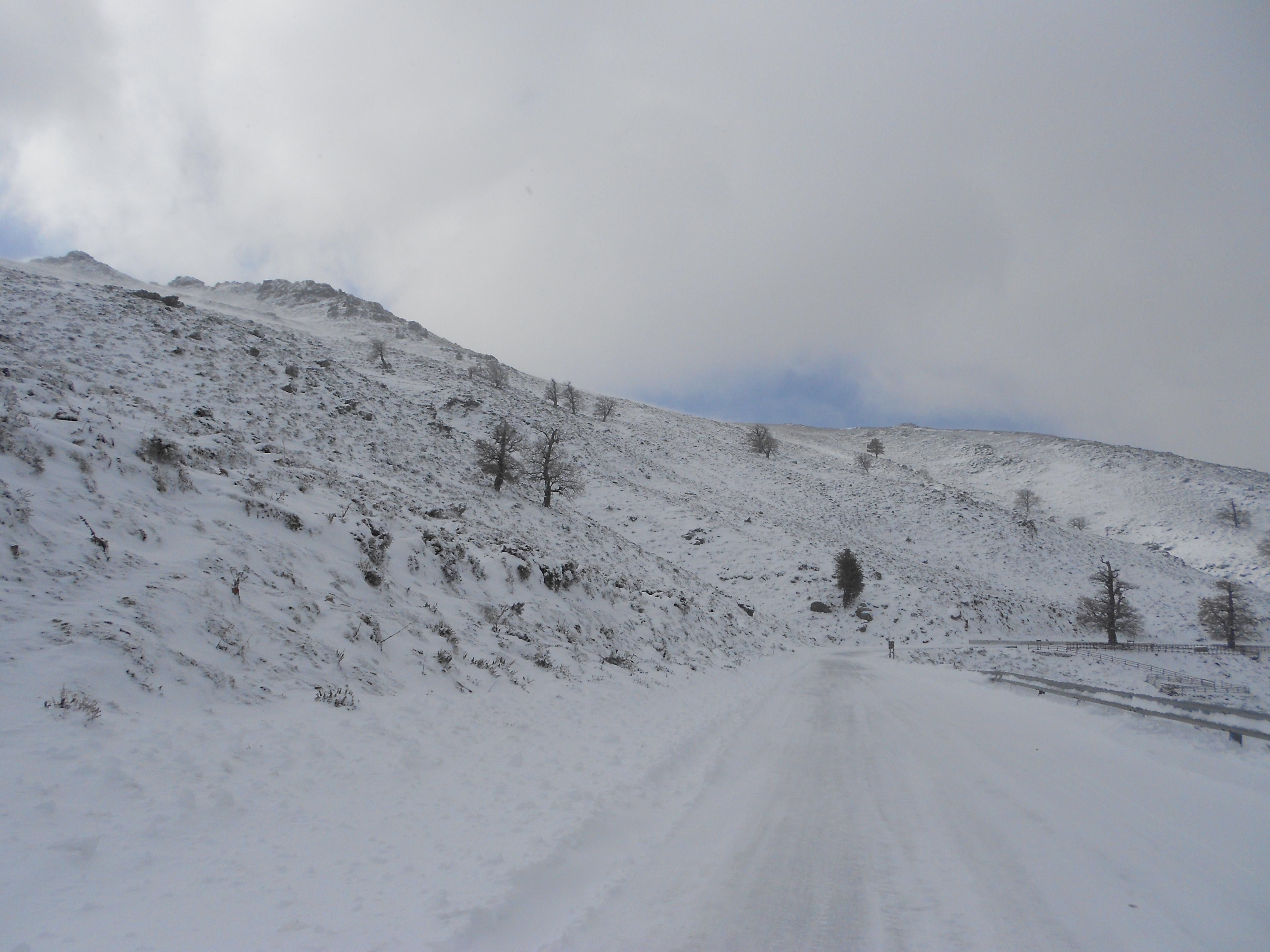 Bus dell'Arst bloccato dalla neve tra Fonni e Desulo, trainato col fuoristrada di un privato