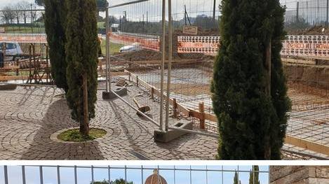Il cantiere aperto nel cimitero di Capannoli