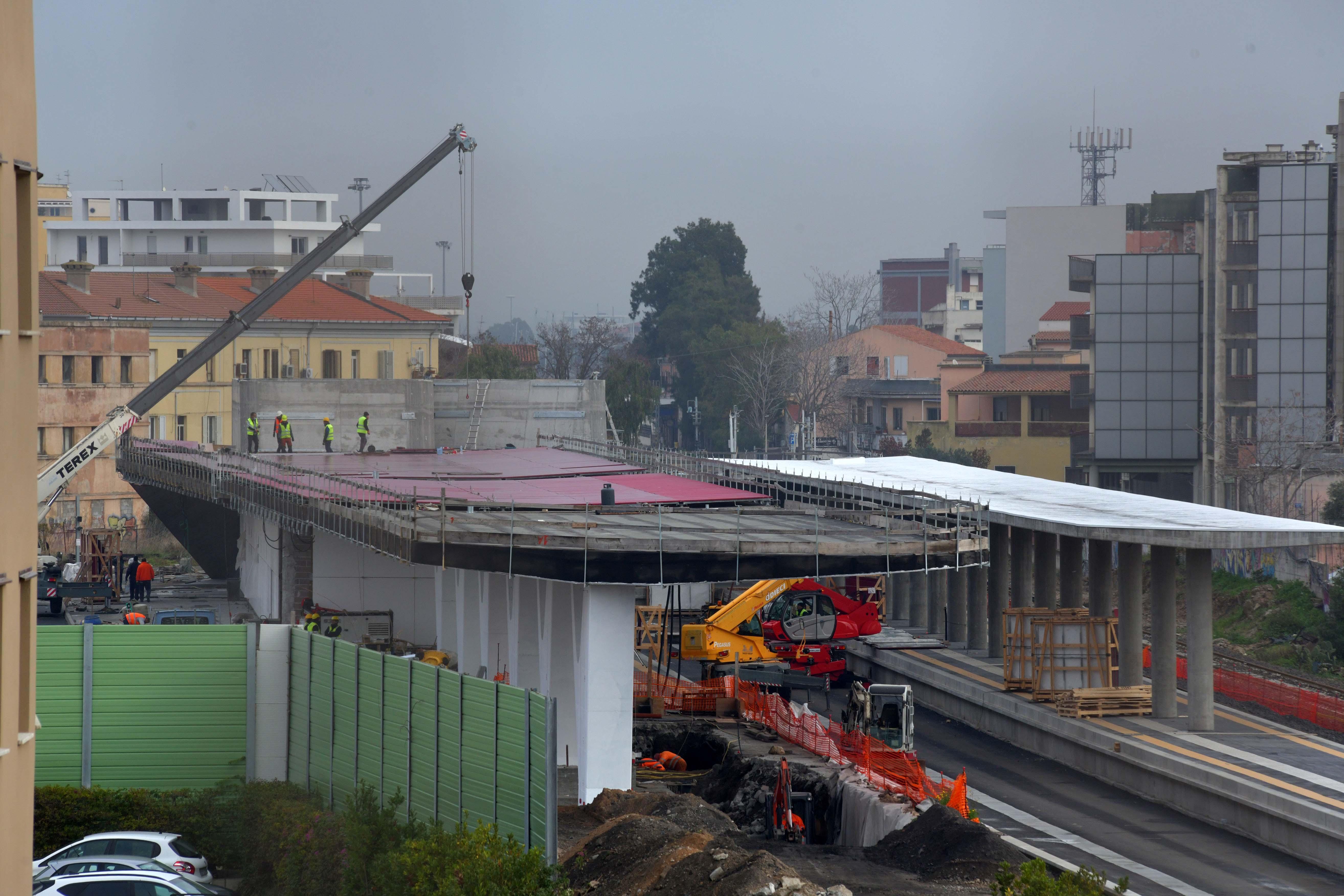 Lavori in corso per la nuova stazione ferroviaria di Olbia