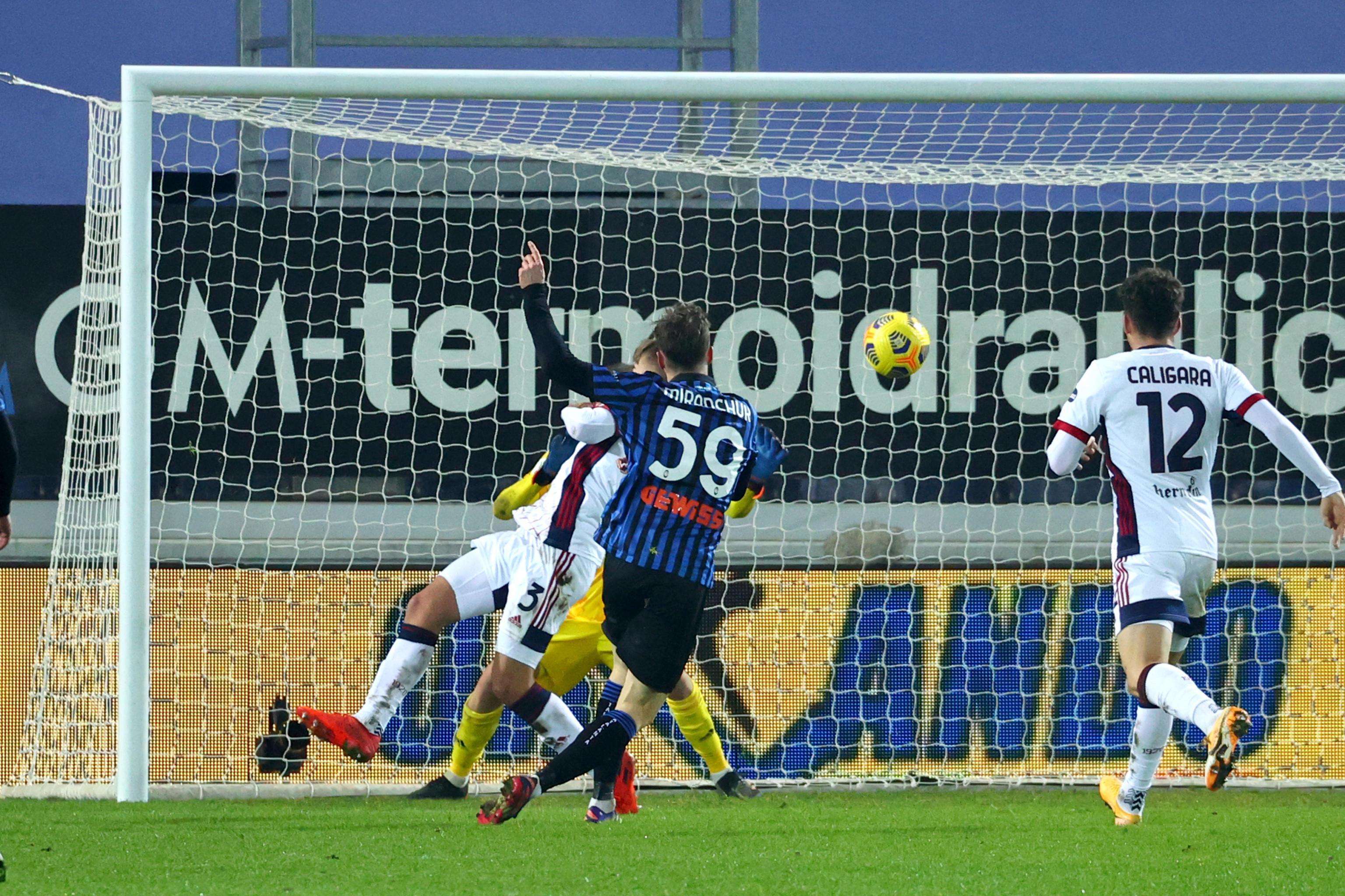 Il gol di Miranchuk che ha aperto le marcature a Bergamo