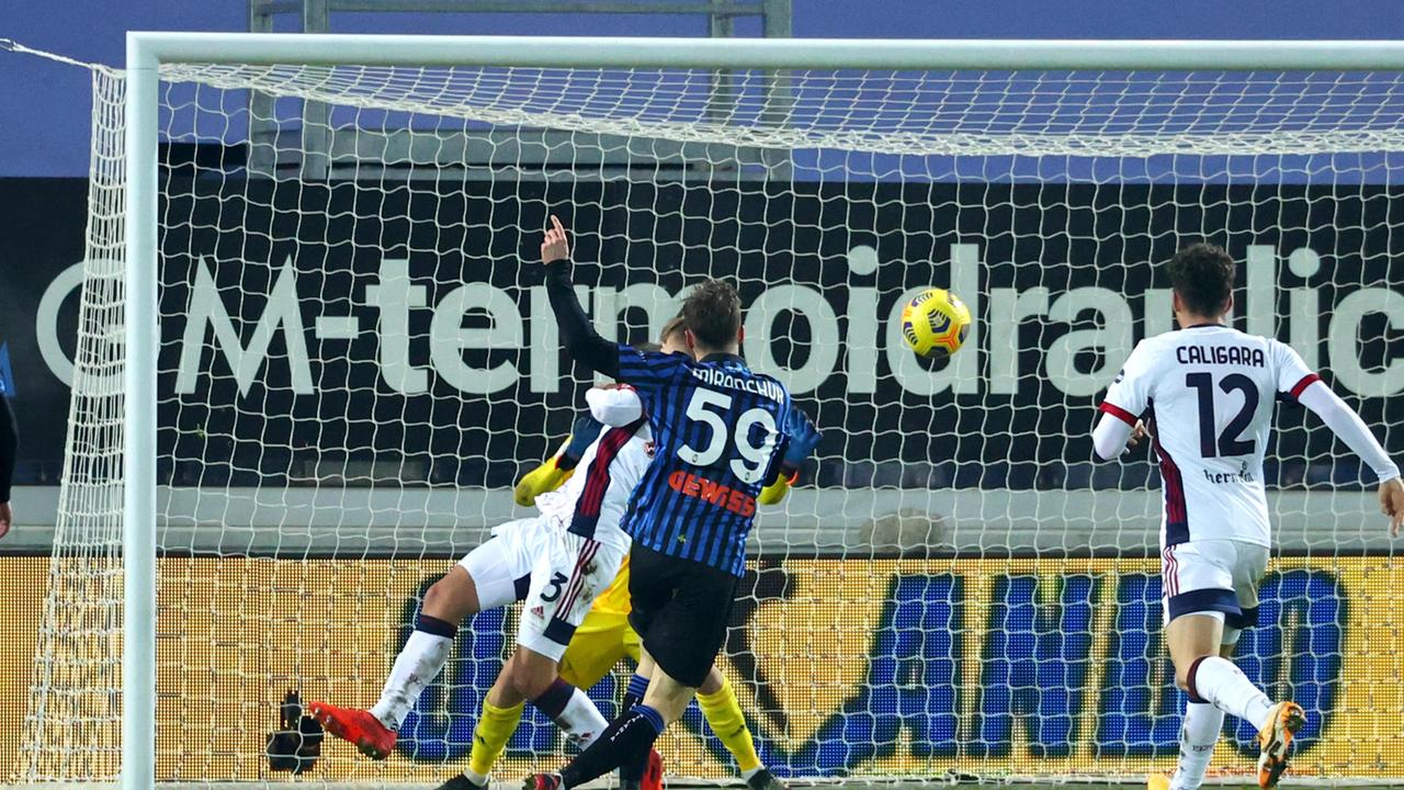 Il gol di Miranchuk che ha aperto le marcature a Bergamo